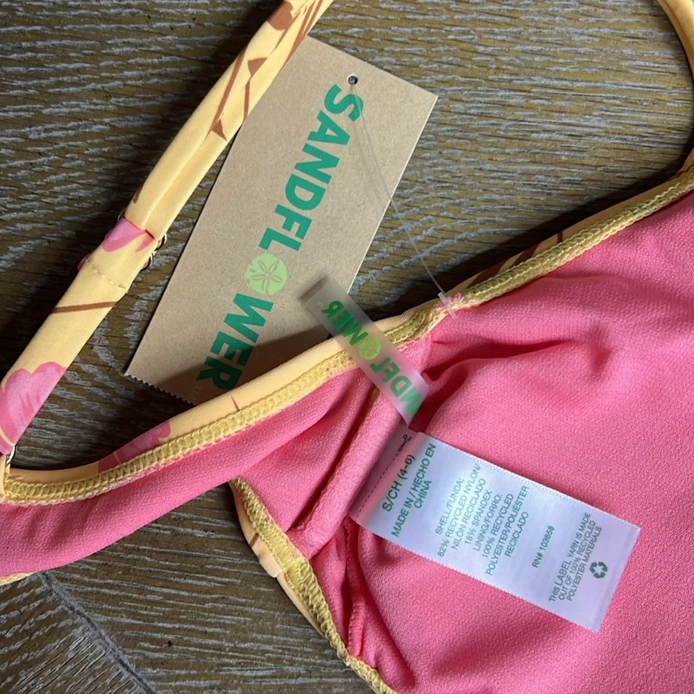SANDFLOWER Yellow Cinched Bralette S